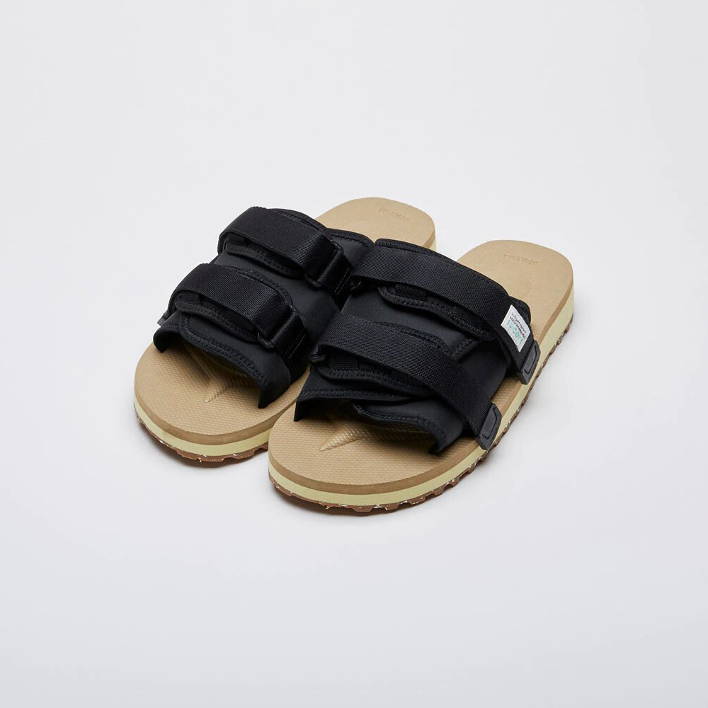 [出清商品售出無退換] SUICOKE MOTO-CAB-ECO OG-056ECO 黑沙色 潑墨底 Vibram 黃金大底 抗菌內裡 Cordura鞋面 魔鬼氈 拖鞋【SK22056CECOKE】