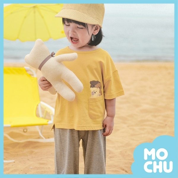 小熊三兄弟口袋短袖上衣(現貨)
