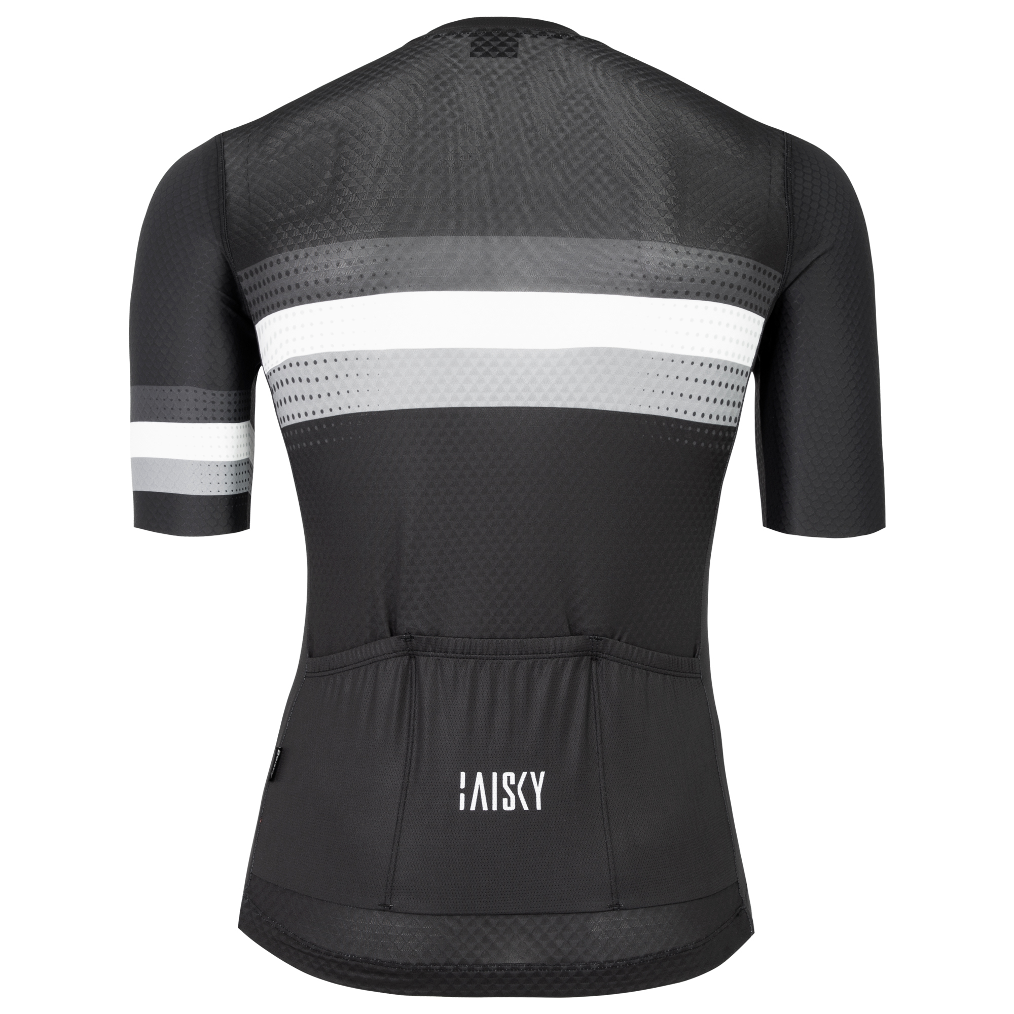 男款空力短車衣 平行線 黑