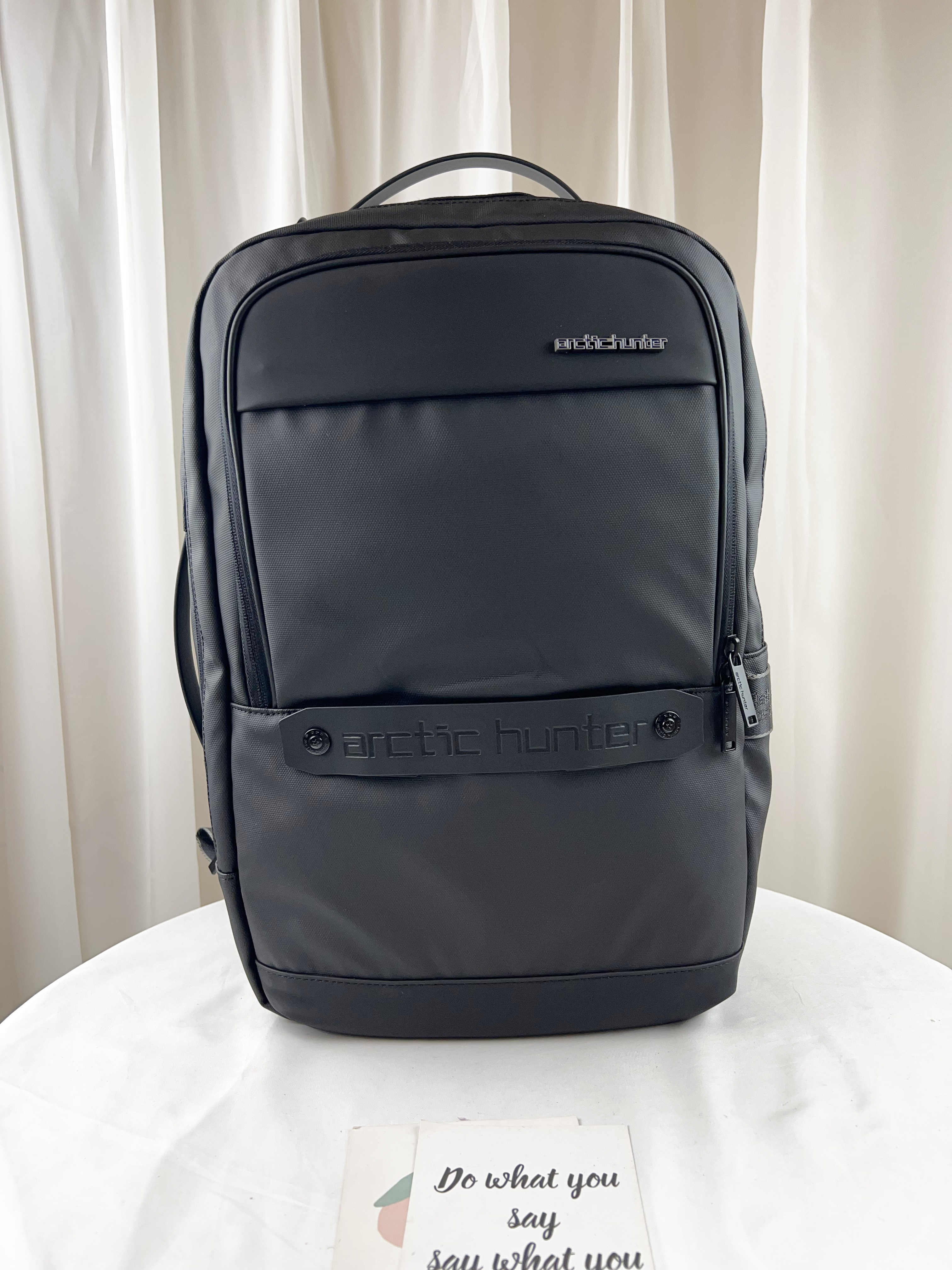 Arctic hunter 經典黑 多功能男用後背包 / 電腦包  (附隨身側背包) #B00483