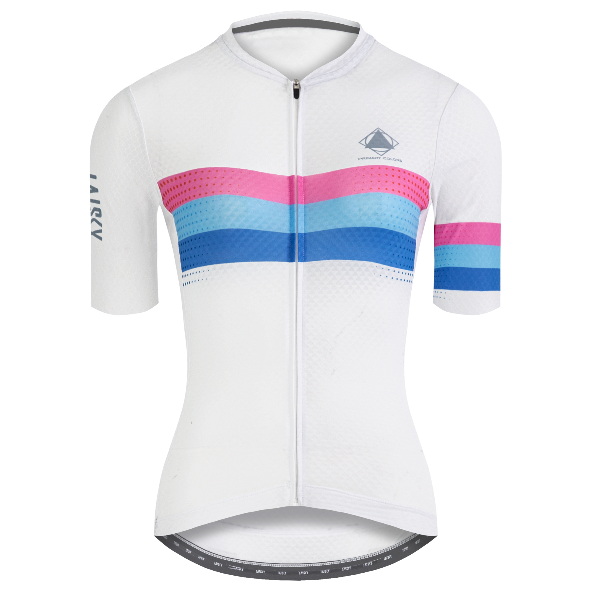 女款空力短車衣 平行線 粉