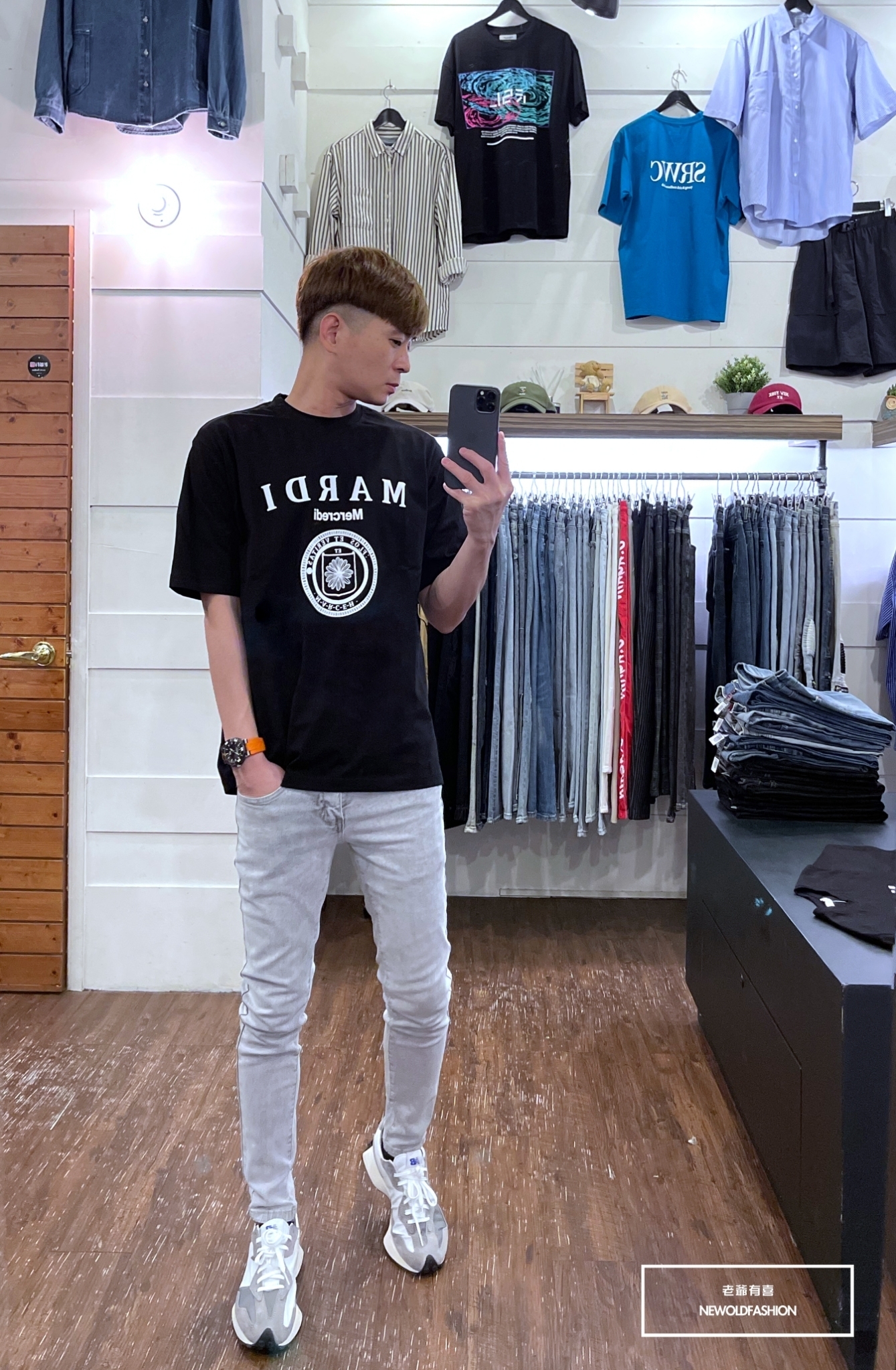 『新品上市』重磅淺灰白素色小直筒褲(NOF2204991)