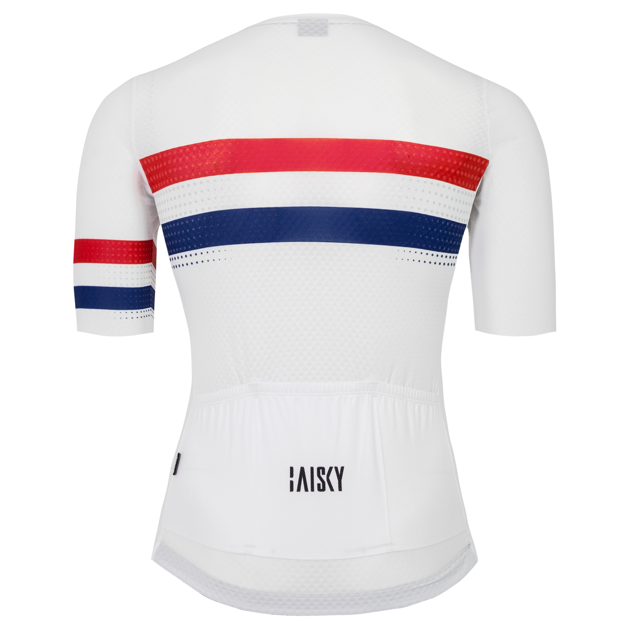 男款空力短車衣 平行線 白