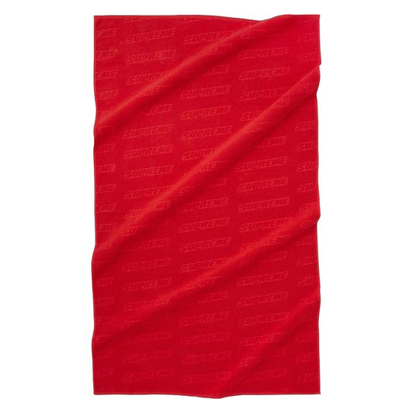 -(C0i)-SUPREME TONAL REPEAT BEACH TOWEL 海灘巾 紅 白-SS18A48