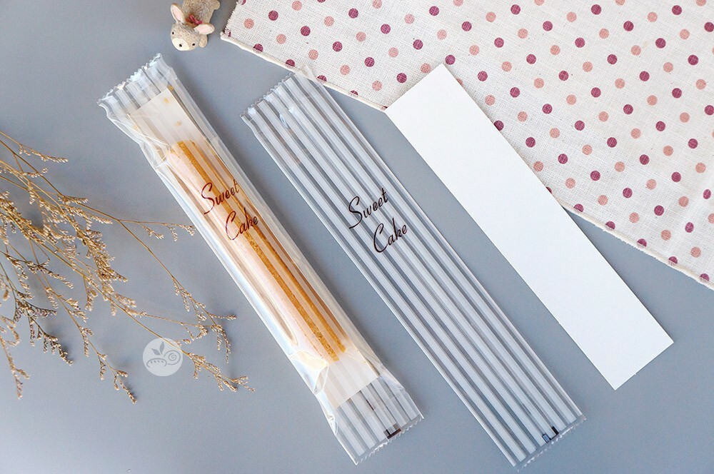 蛋捲袋 附紙卡內襯袋 長條點心袋