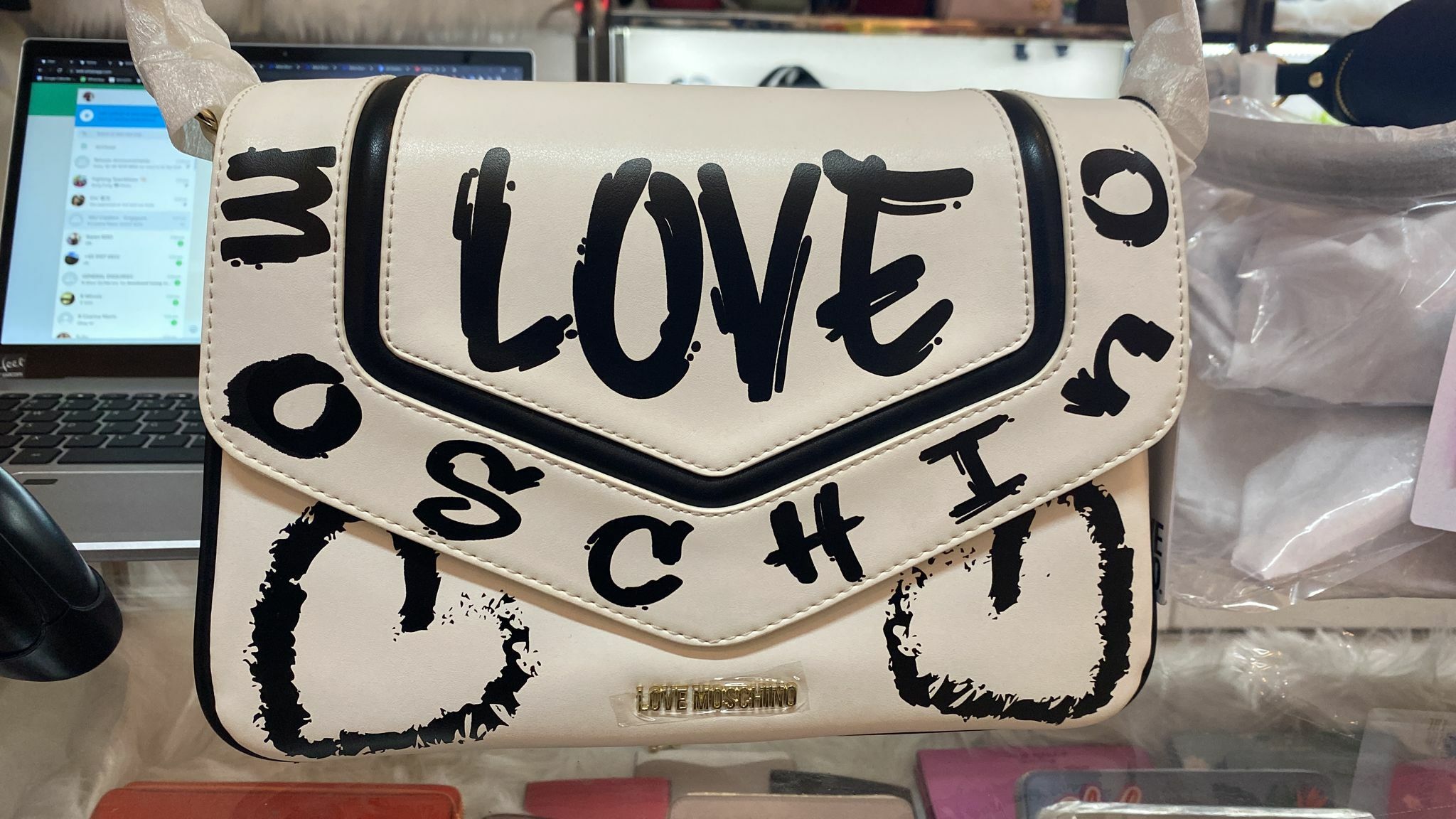 [S] LOVE MOSCHINO BORSA TRACOLLINA HANDBAG, BIANCO JC4218PP0CKC110A, 8051578566513 (SLM35)