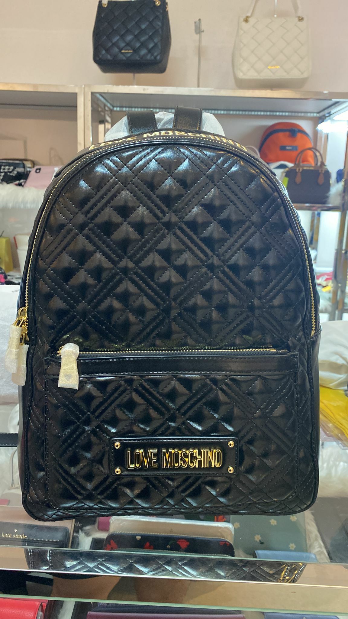 [S] LOVE MOSCHINO QUILTED NAPPA BACKPACK, PU NERO JC4007PP1BLA0000, 8059826648813 FINALE SALE (SLM39)