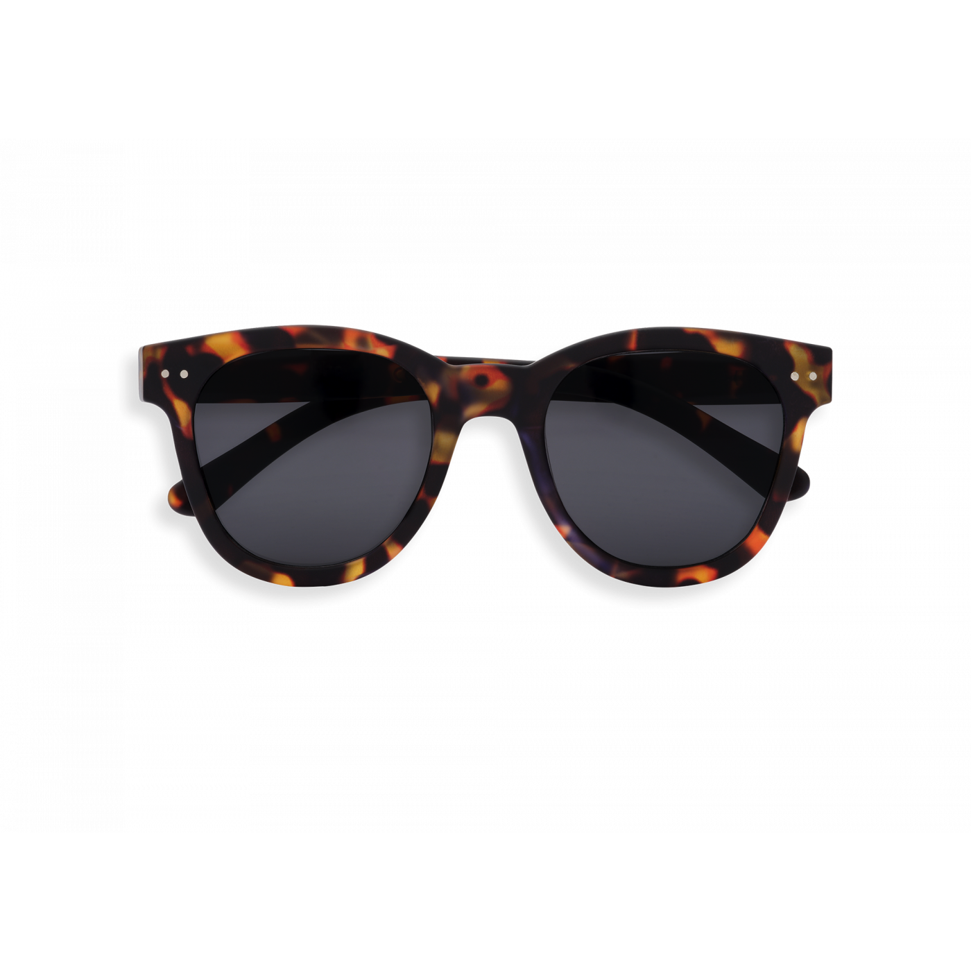 IZIPIZI | #N款 玳瑁/灰 粗波士頓框太陽眼鏡 【Oversize 粗鏡框款】