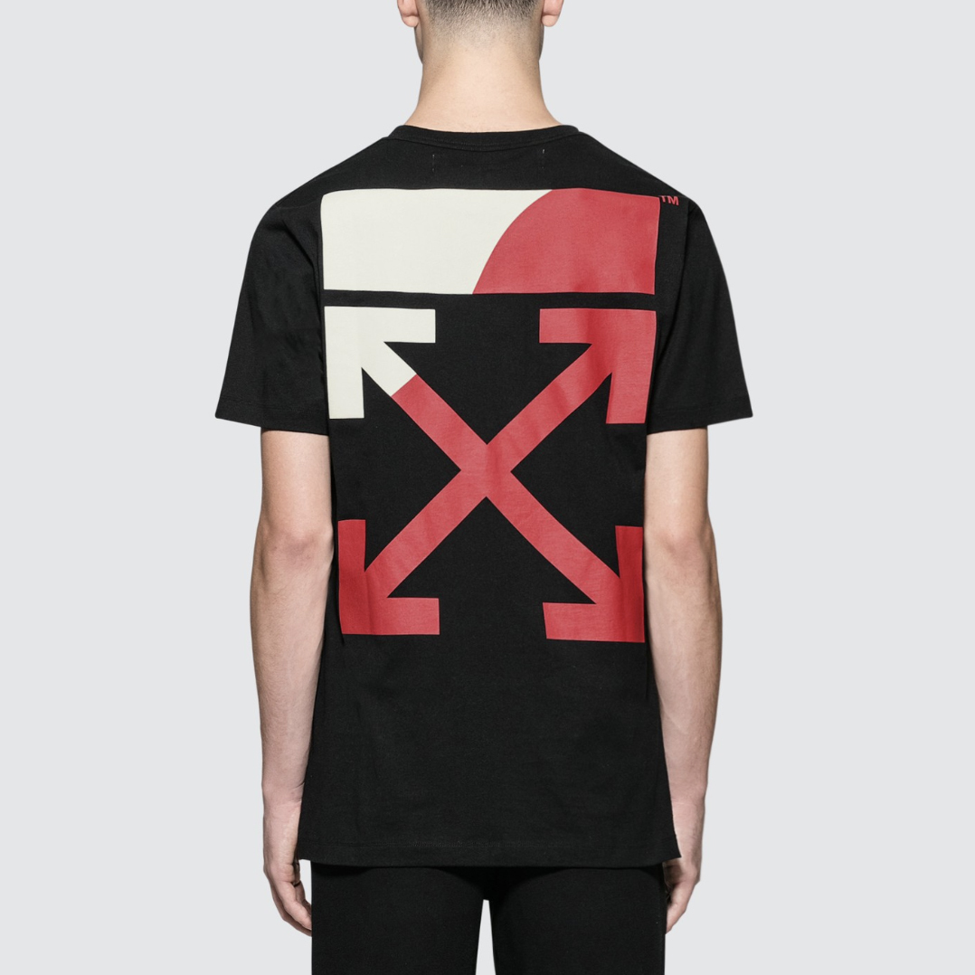 OFF-WHITE SPLIT LOGO S/S T 黑白紅