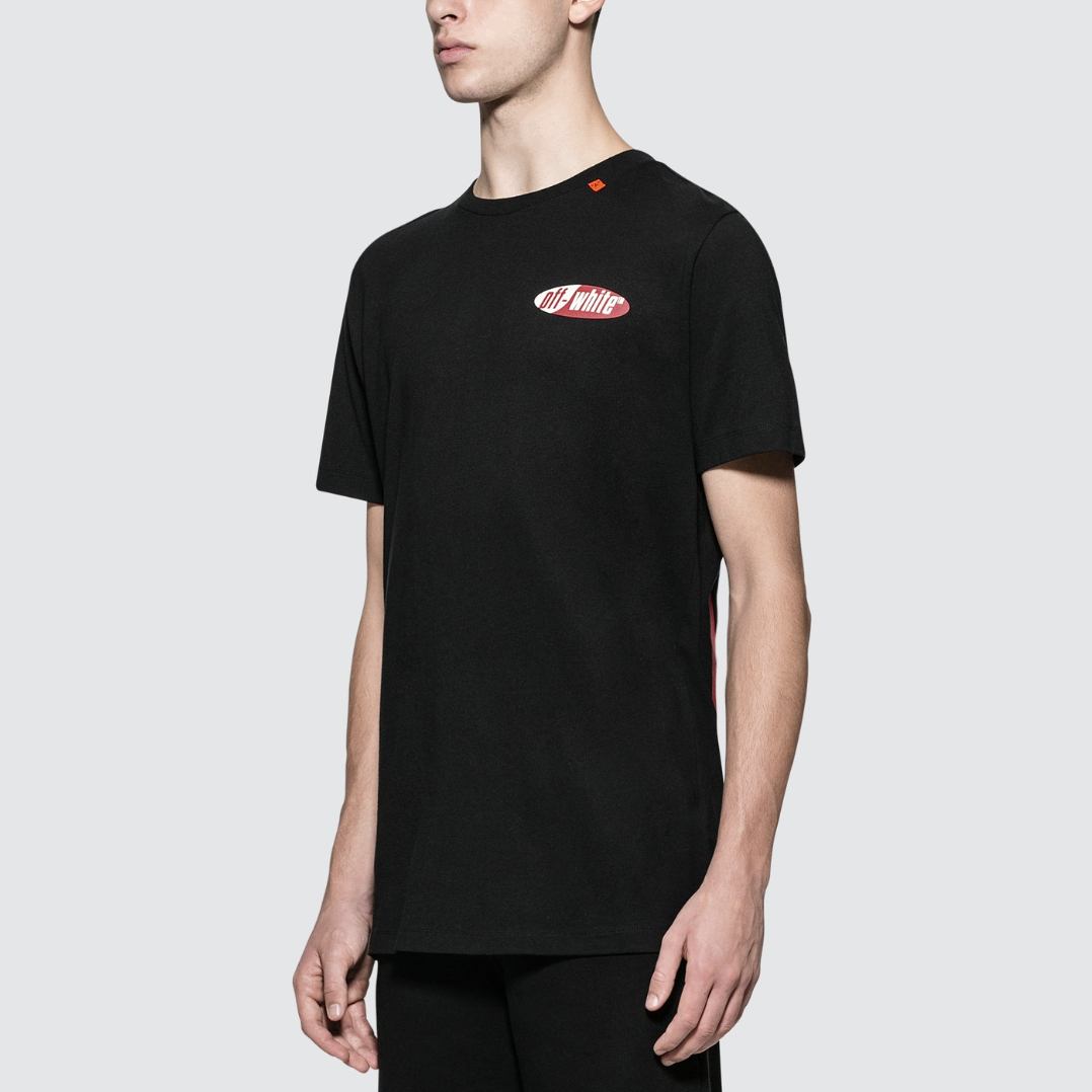 OFF-WHITE SPLIT LOGO S/S T 黑白紅