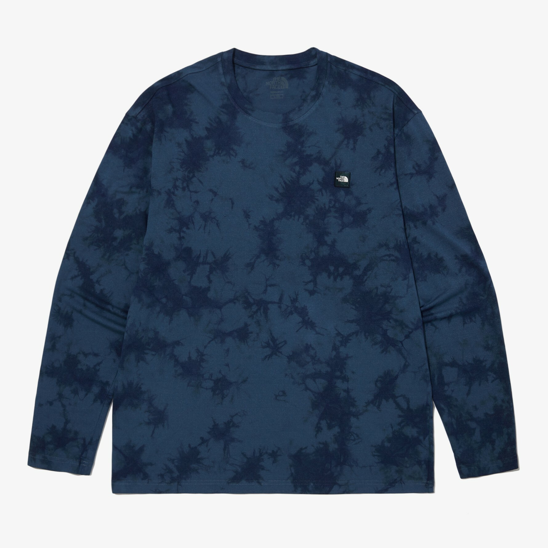 THE NORTH FACE MINI LOGO DYED 藍 潑墨 渲染 長袖 NT7TN01K