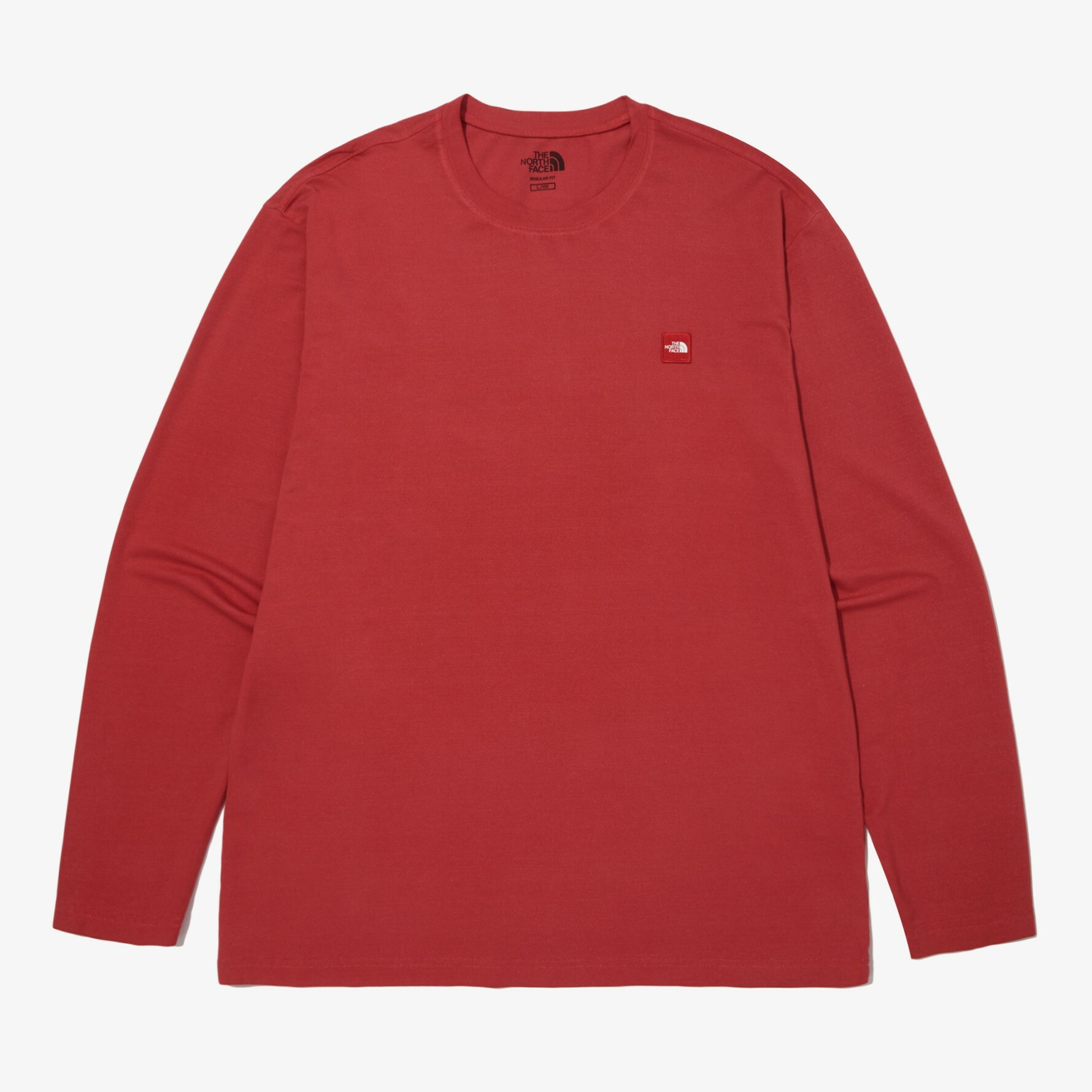 THE NORTH FACE 白標限定 MINI LOGO DYED 紅 長袖 NT7TN01L