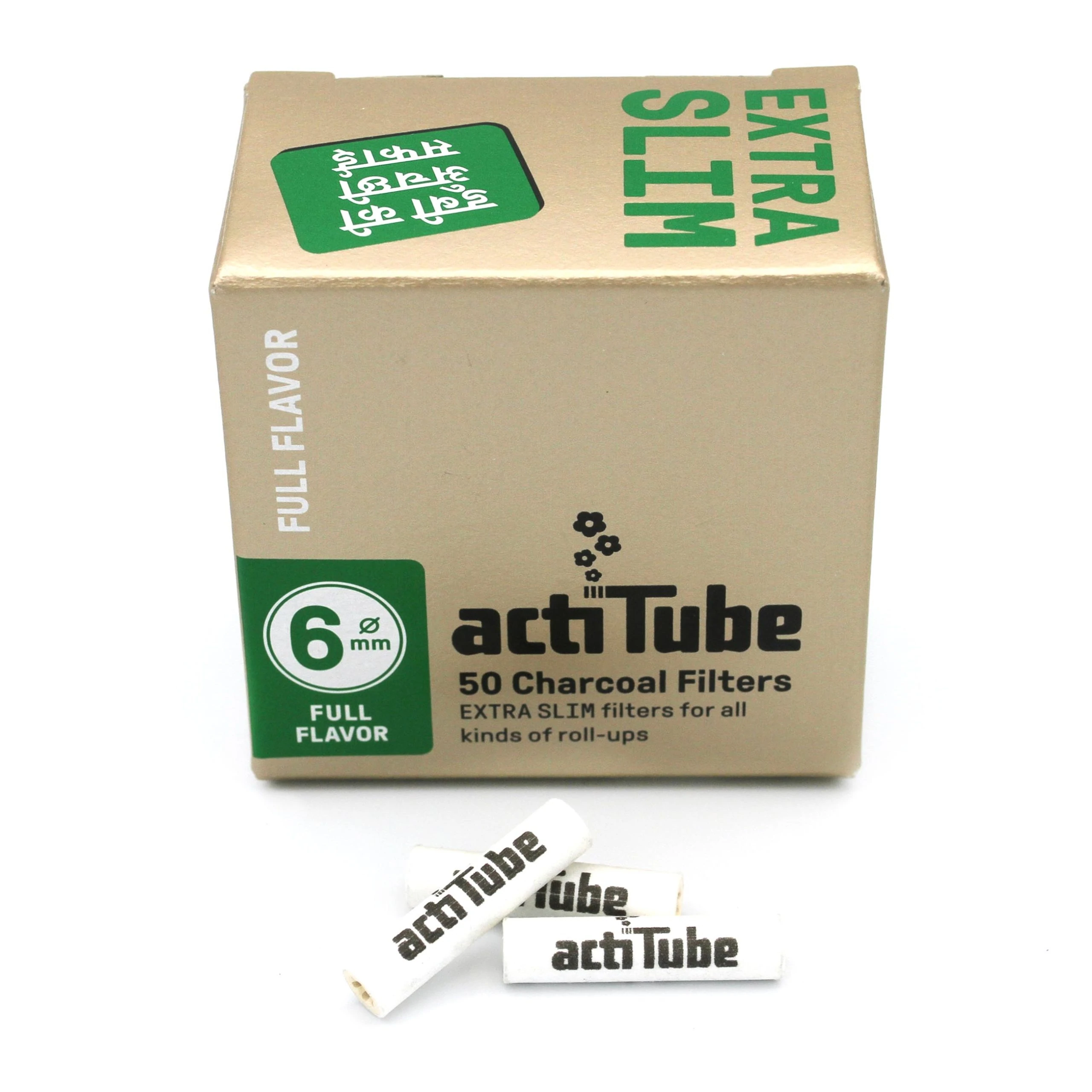 🇩🇪ActiTube - 50pc 6mm Extra Slim Charcoal Filter 活性碳濾嘴