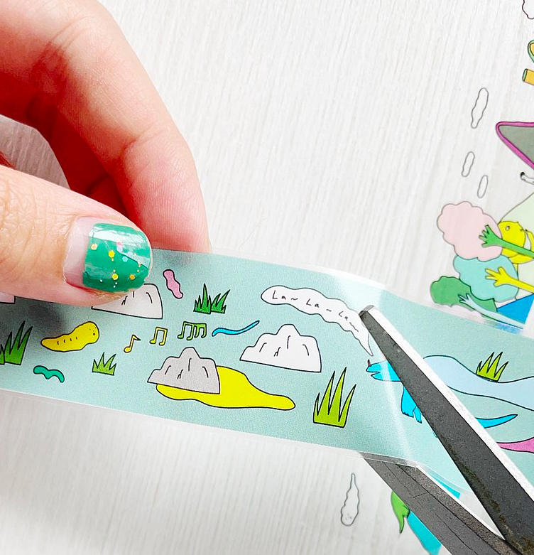 三角龍合唱團 恐龍PET膠帶｜馬卡龍腳趾