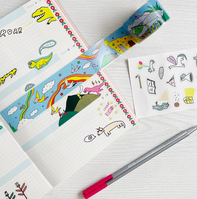 侏儸紀公園3 恐龍PET膠帶｜馬卡龍腳趾