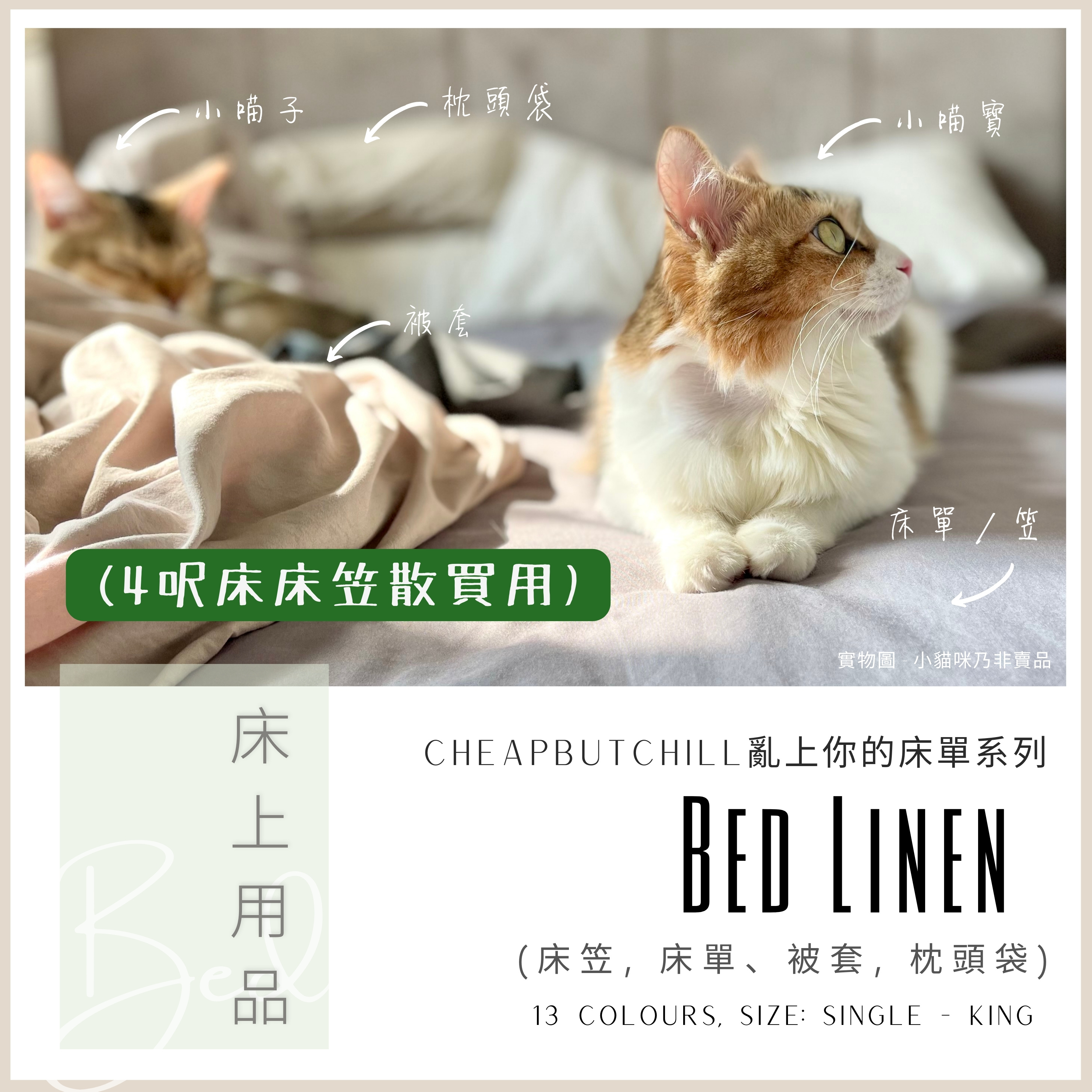 CheapbutChill 「亂上你的床單」系列 － 床上用品 (4呎床笠)