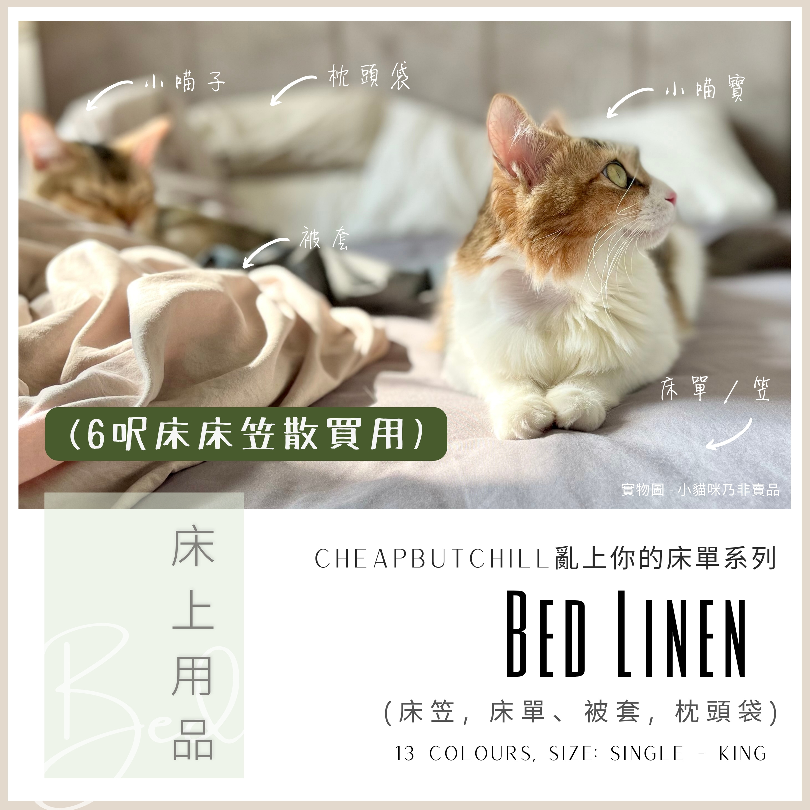 CheapbutChill 「亂上你的床單」系列 － 床上用品 (6呎床笠)