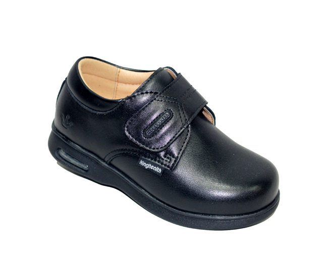 Kinghealth 幼童真皮保健學生鞋 氣墊底 SIze:25-30 BBK-90222