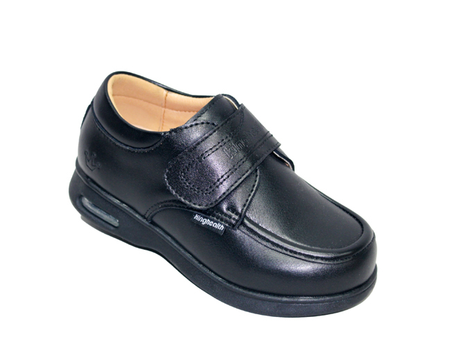 Kinghealth 幼童真皮保健學生鞋 氣墊底 Size:25-30 BBK-90223