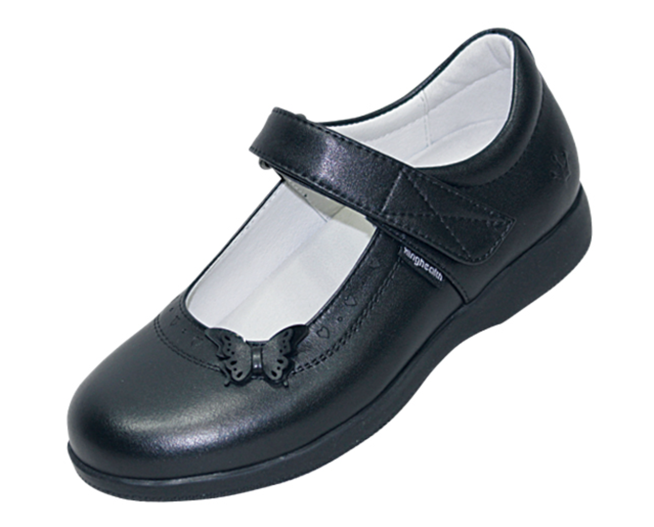 Kinghealth 女童全真皮護足鞋墊保健型學生鞋 Size: 30-37 LCK-261