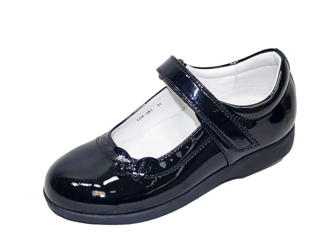 Kinghealth 女童全真皮護足鞋墊保健型學生鞋 Size: 30-37 LCK-2610