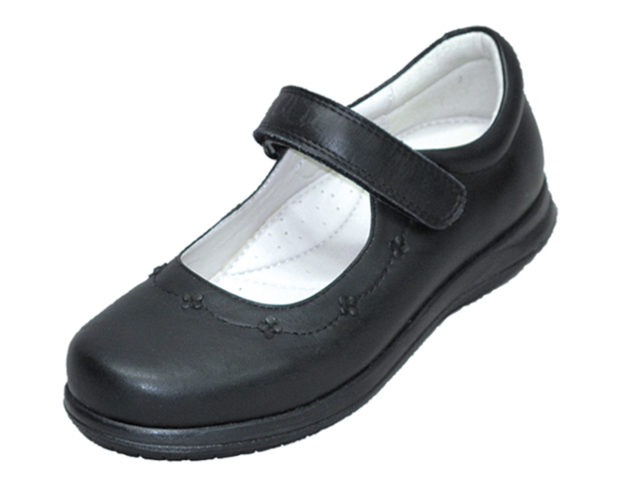 Kinghealth 女童全真皮護足鞋墊保健型學生鞋 Size:30~37 LCK-252