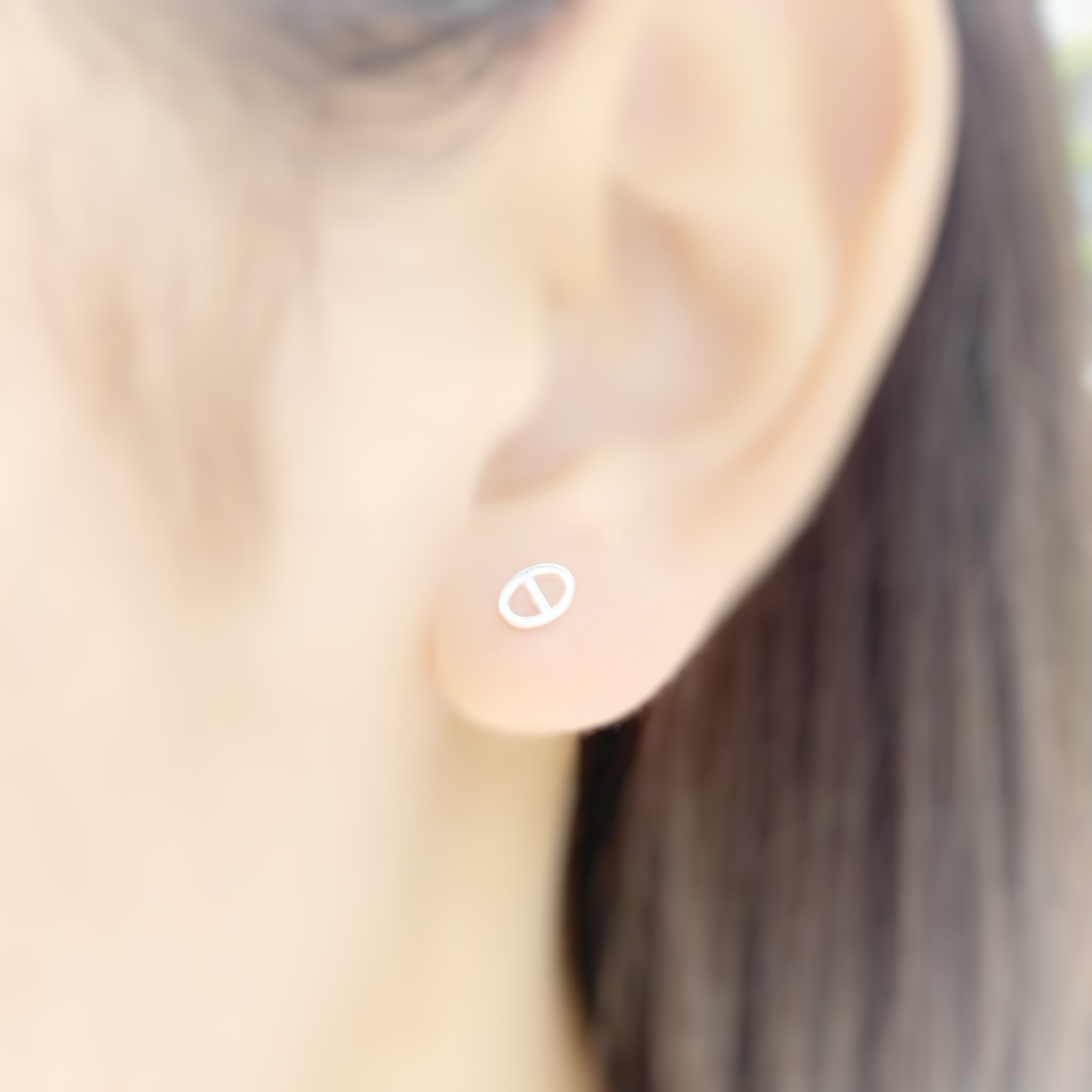 | 999足銀 | 迷你扣耳環 | EA0518 |