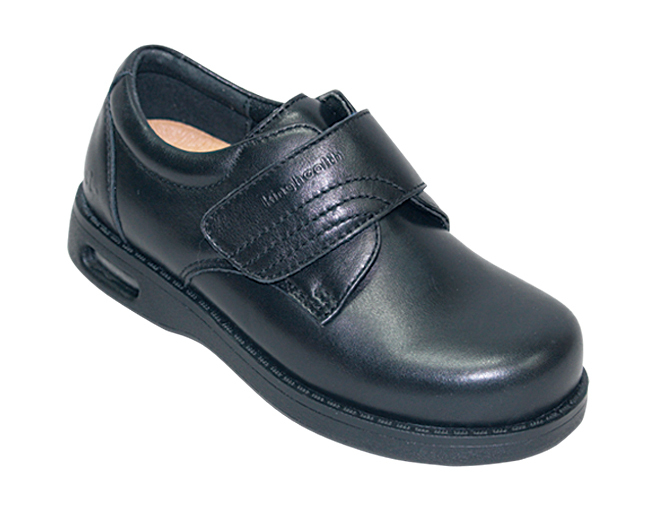 Kinghealth 男童真皮保健學生鞋(氣墊) SIZE:28~37 LCK-8391