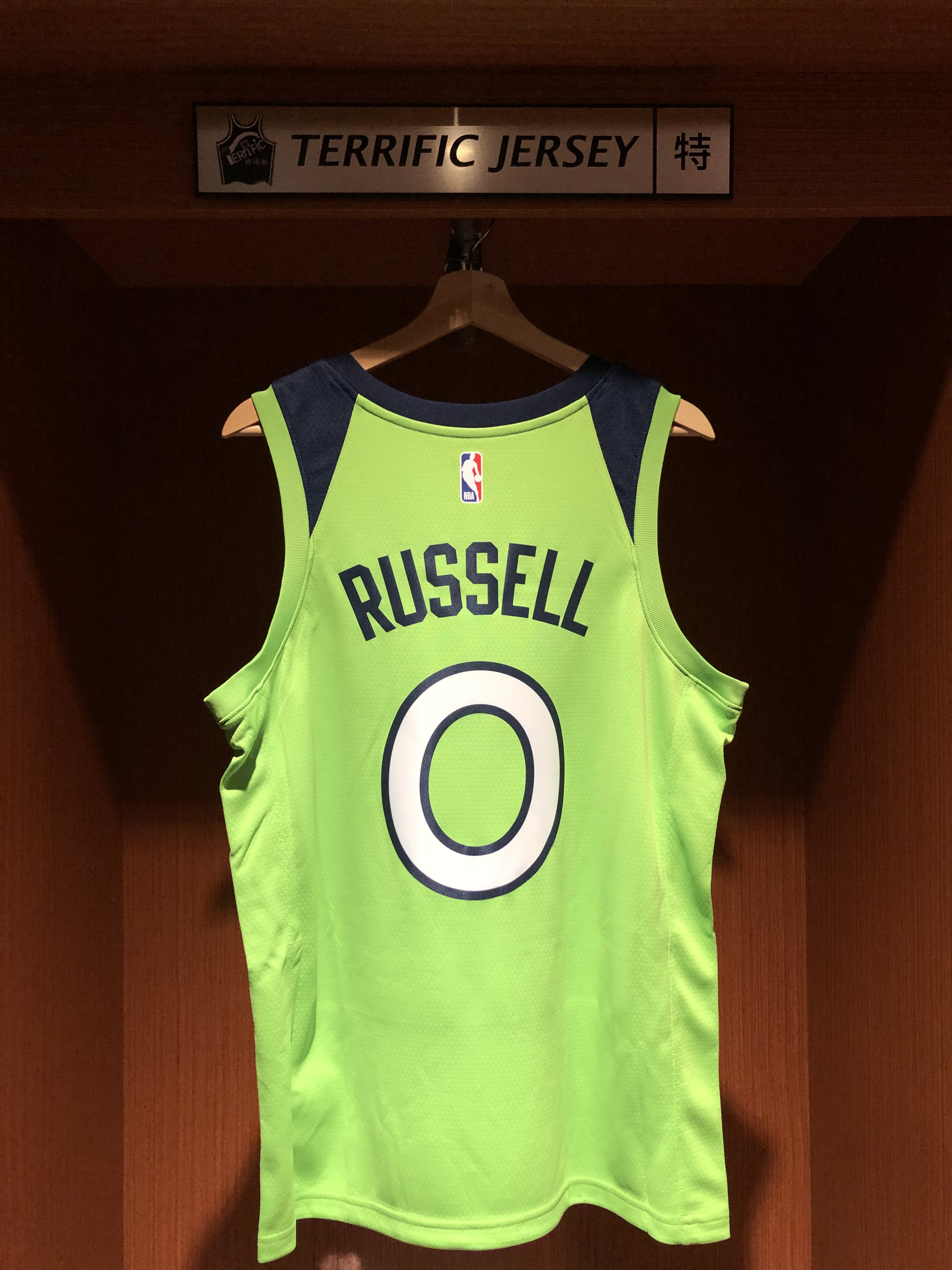 NBA球衣 D'angelo Russell 明尼蘇達灰狼綠 Statement Nike Swingman 球迷版 熱轉印 含贊助商標 全新