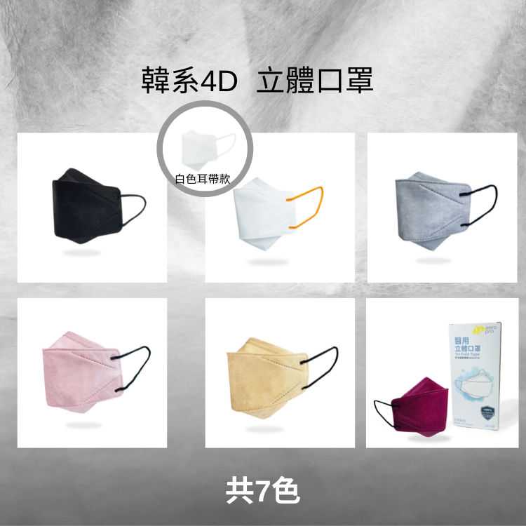 AERO PRO 日常系列 - 4D三片式立體醫用口罩 (共7色)