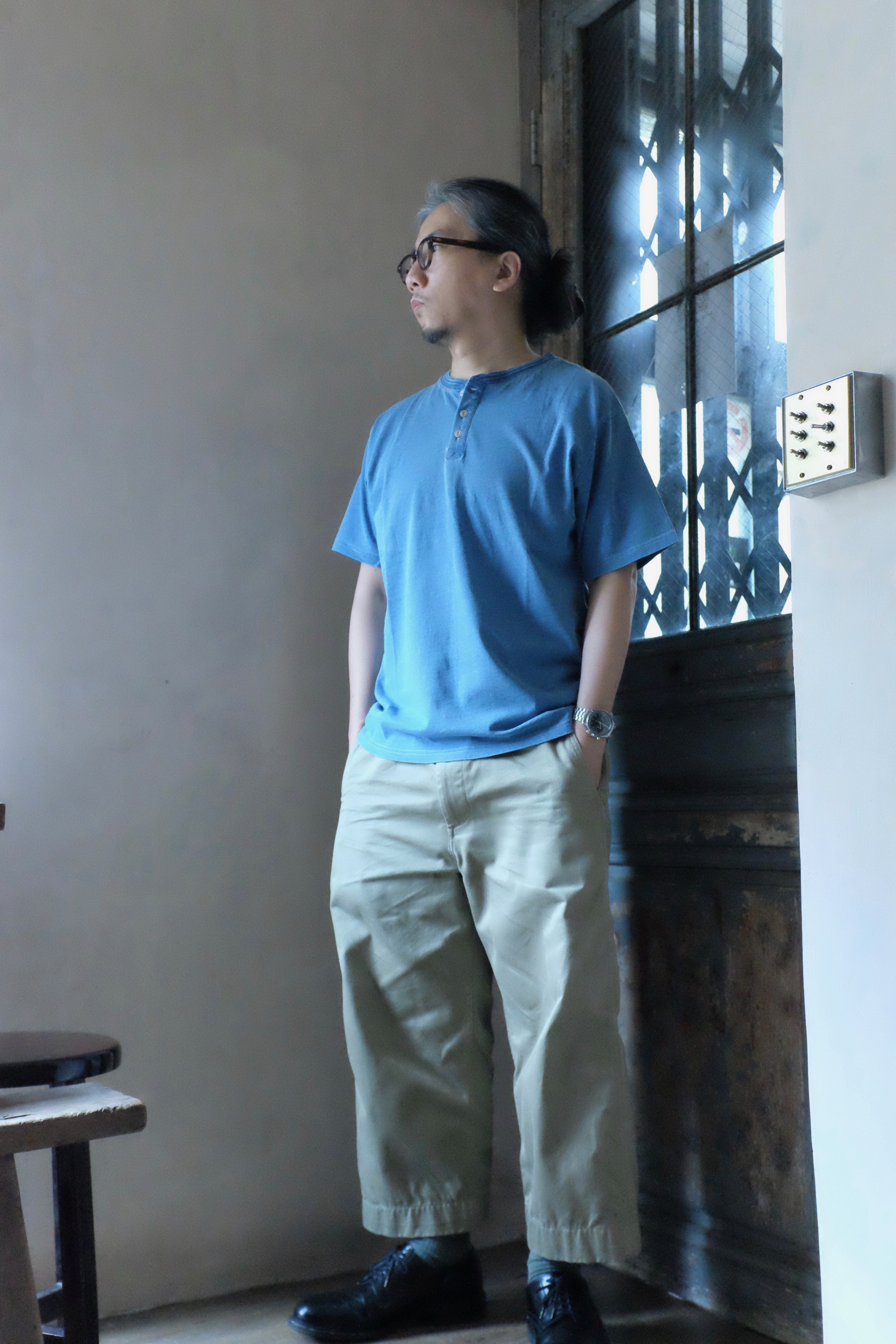 HOUSTON INDIGO  亨利領  TEE