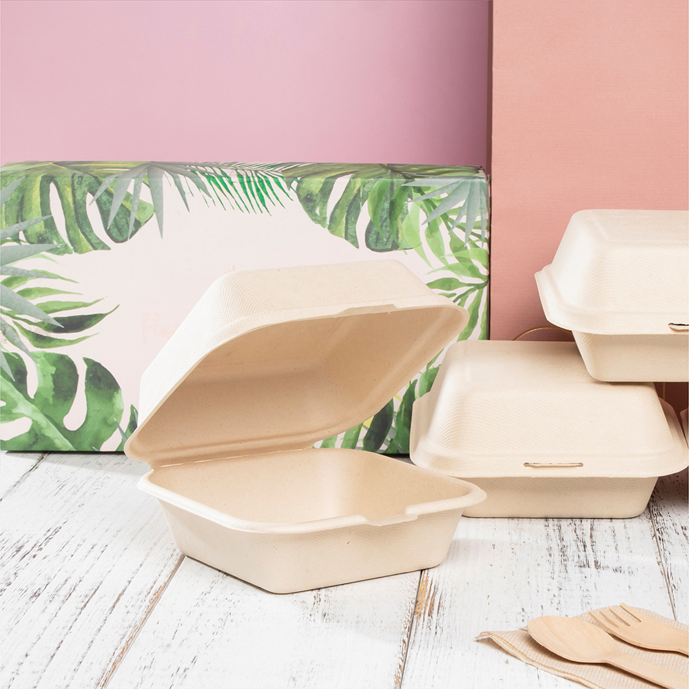 植纖連體漢堡盒 11號