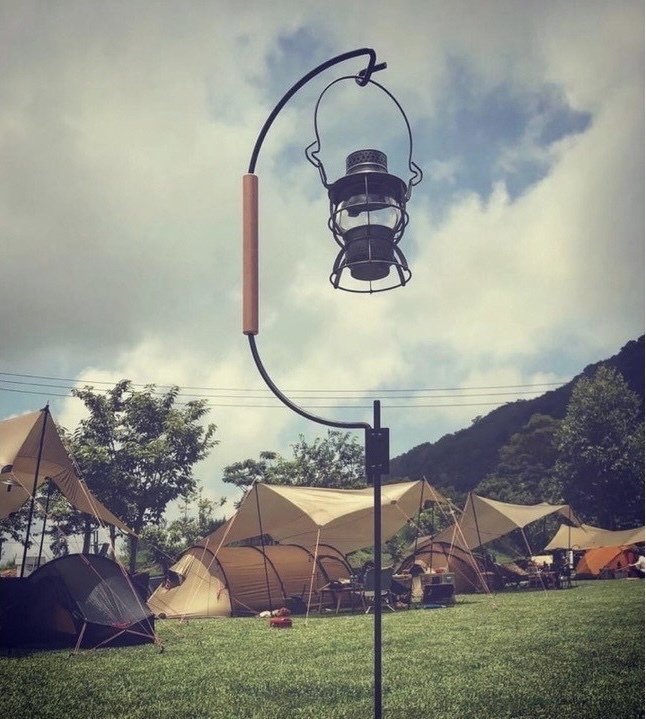 鉄 iron work  天弓營燈柱 燈柱 造型燈柱 風格露營 野營 戶外