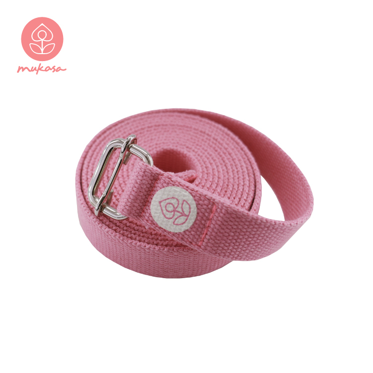 MUKASA 瑜珈伸展帶(莓果粉)-280cm  MUK-21568
