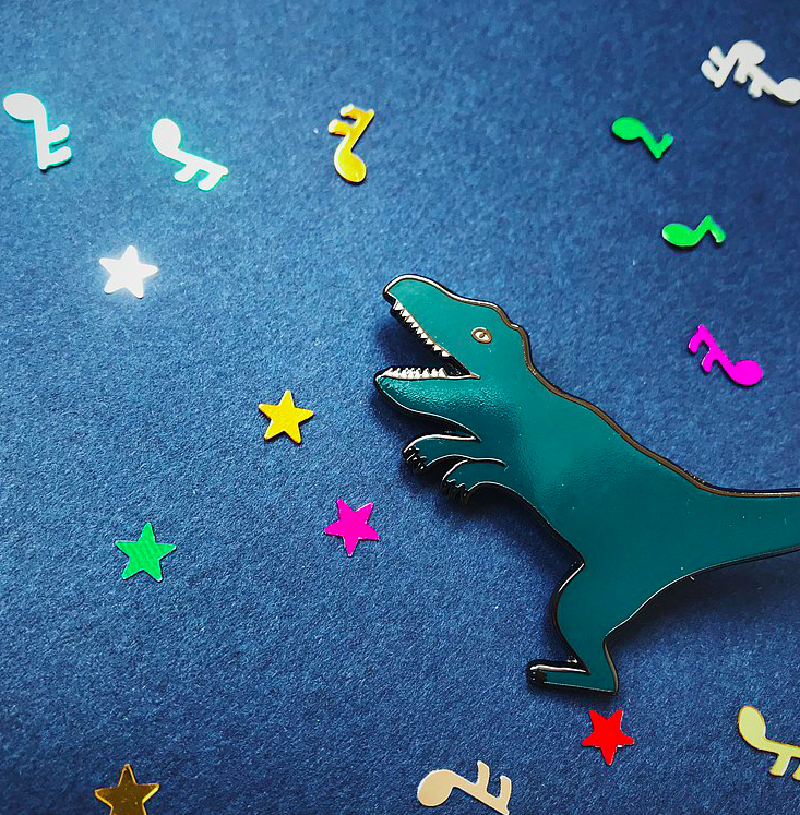 暴龍 金屬別針｜馬卡龍腳趾