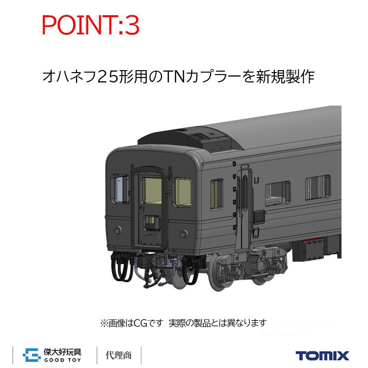 TOMIX 98802 國鐵24系25-100形特急寢台客車隼號(7輛) (無動力車)