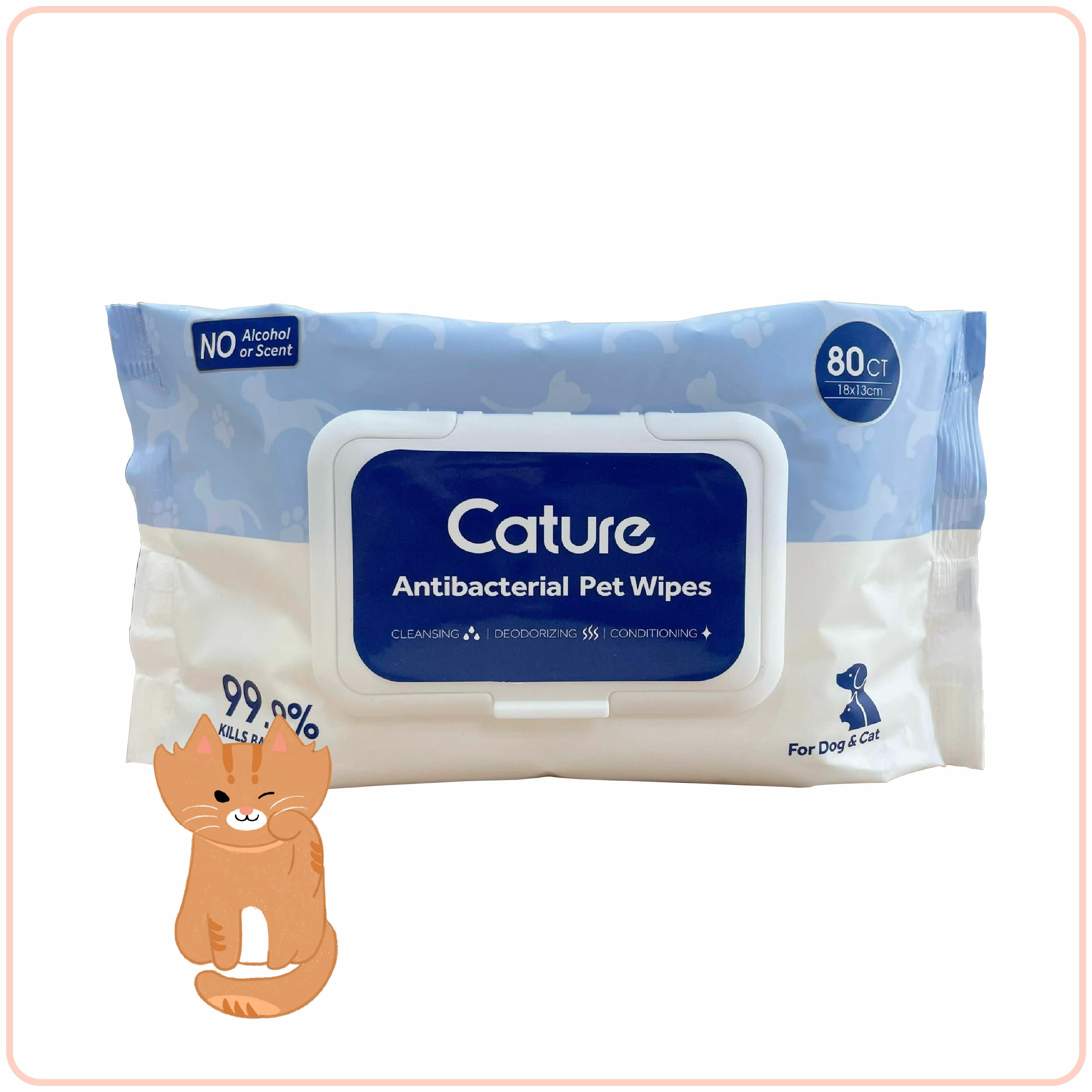 CATURE Antibacterial Pet Wipes