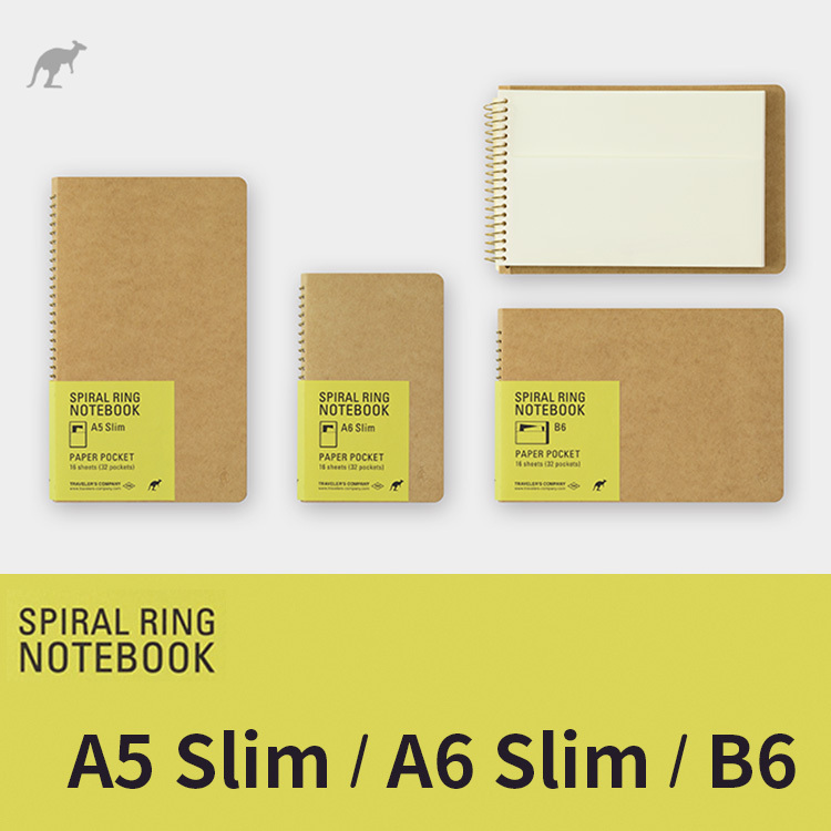 A5 Slim/A6 Slim/B6 口袋收納_袋鼠/Spiral Ring Notebook 線圈筆記本