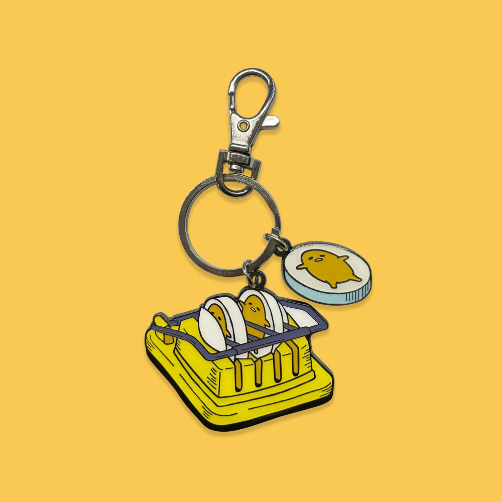 蛋黃哥-金屬鑰匙圈-水煮蛋款