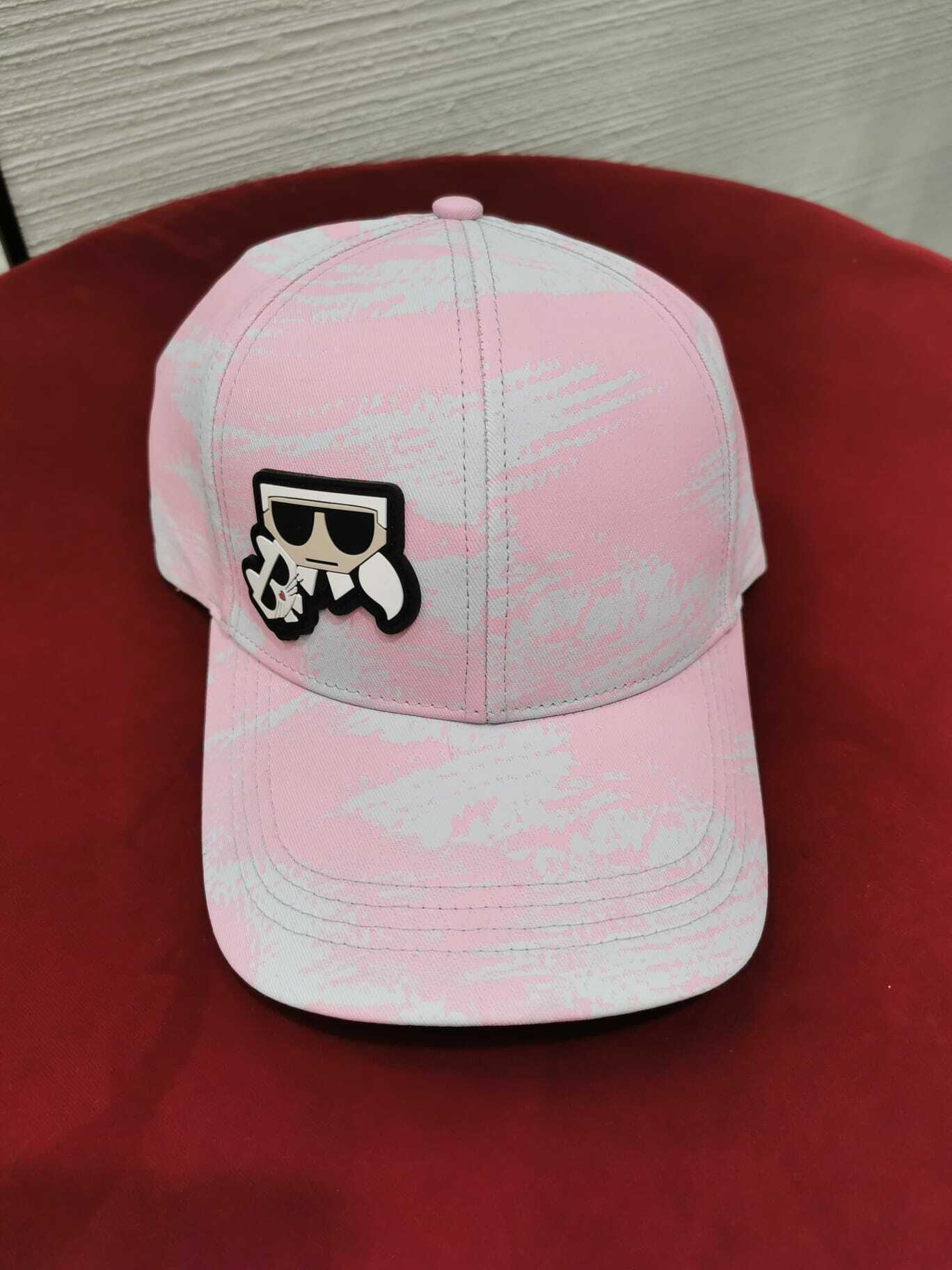 KARL LAGERFELD CAMEO PINK CAP WITH DYEING