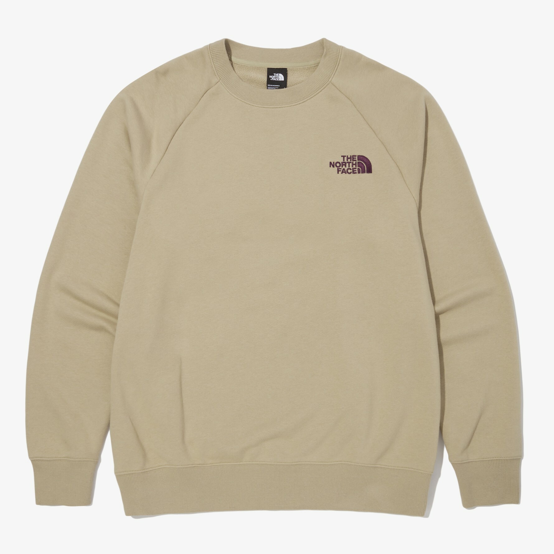 THE NORTH FACE SIMPLE LOGO CREW 男 米 奶茶 卡其 大學T 長袖 NM5MM50B