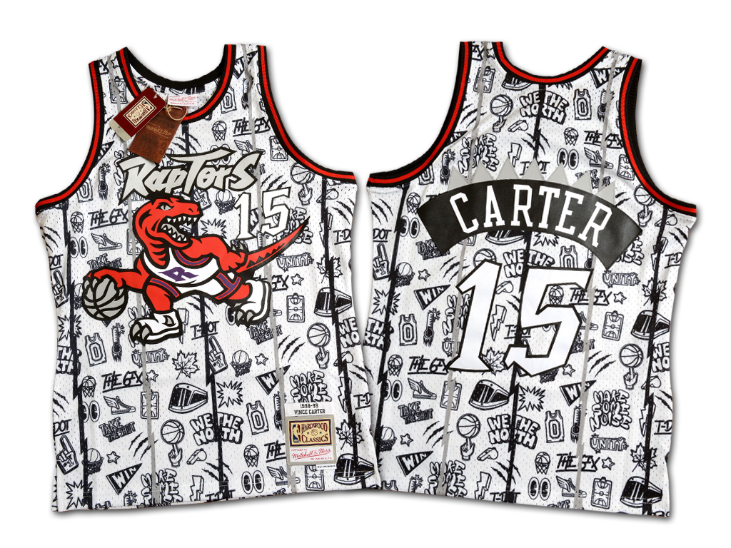Mitchell & Ness 多倫多暴龍隊 Vince Carter Doodle Swingman 球衣