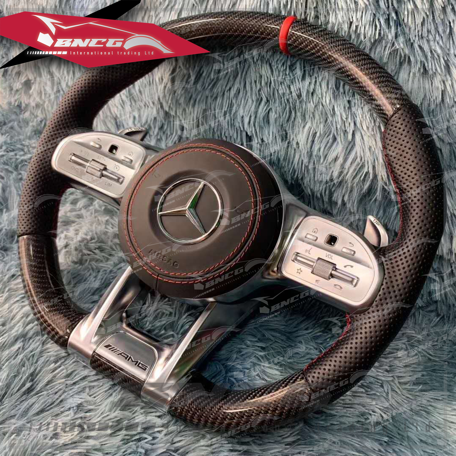 賓士 Mercedes-Benz 通用款 改裝 多功能 平底式 競速 AMG款 LED超轉燈 方向盤