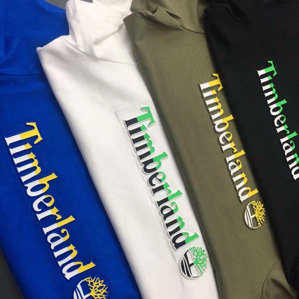 Timberland男士凹凸字母Logo短袖T恤