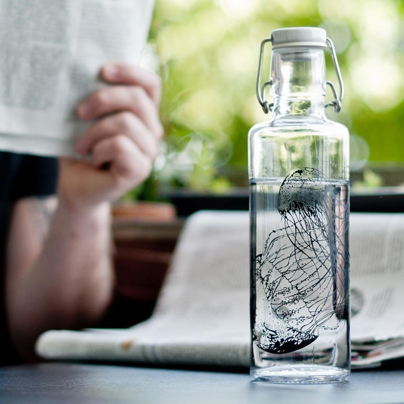德國 soulbottles｜靈魂玻璃水瓶600ml 水母共舞