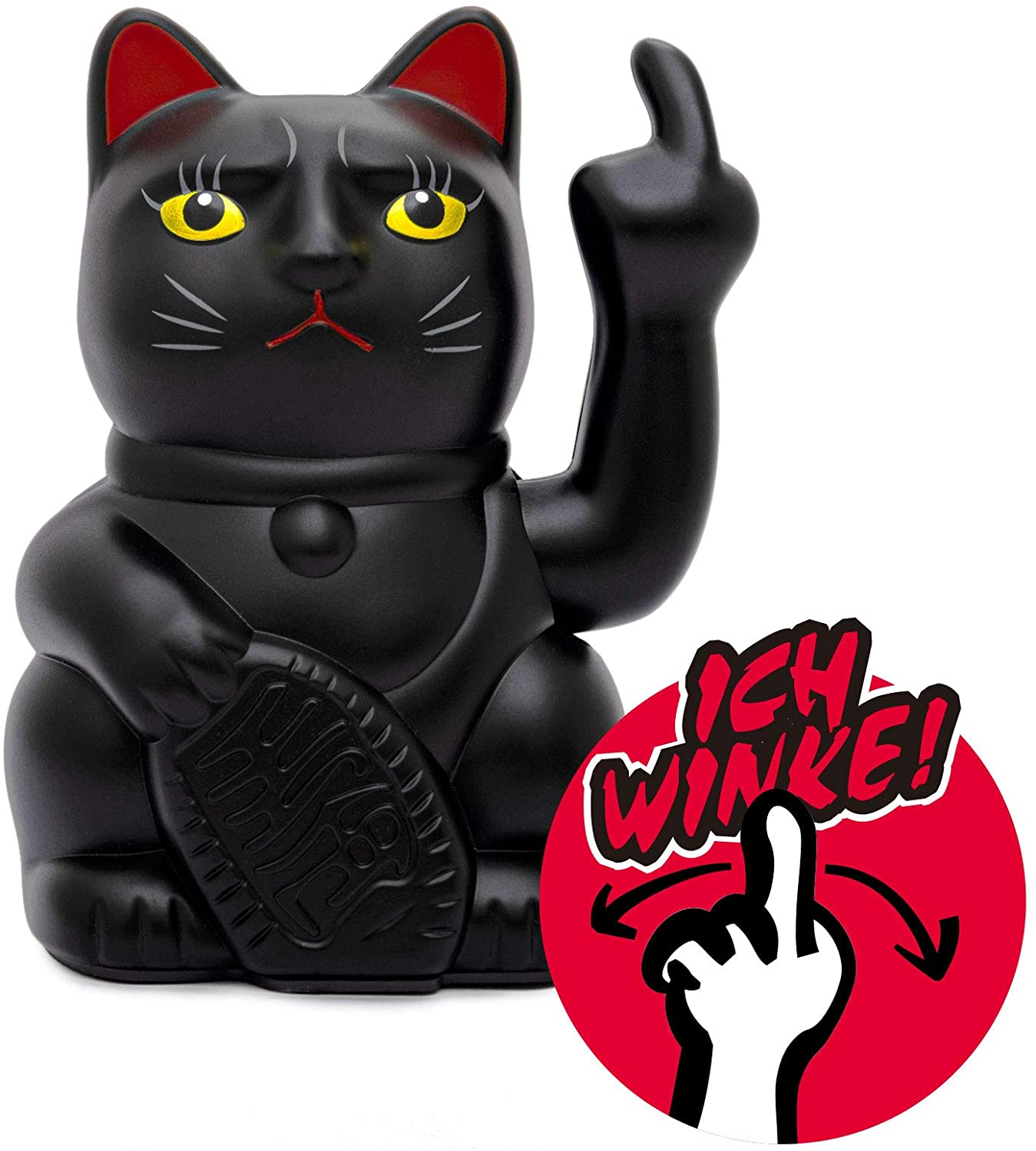德國設計品牌 ANGRY CAT 中指招財貓 / 搖滾招財貓 15cm