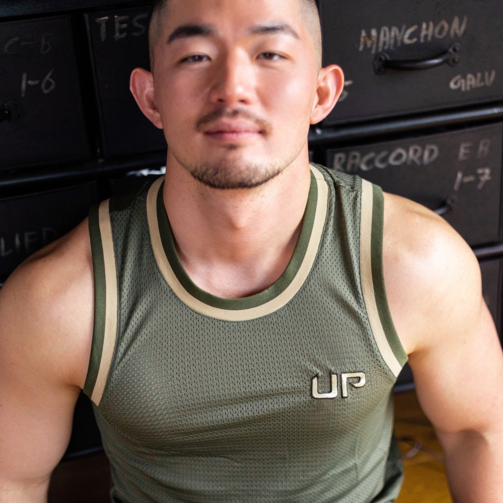 冰感系列 - Team UP 網布背心 軍綠色/橄欖綠