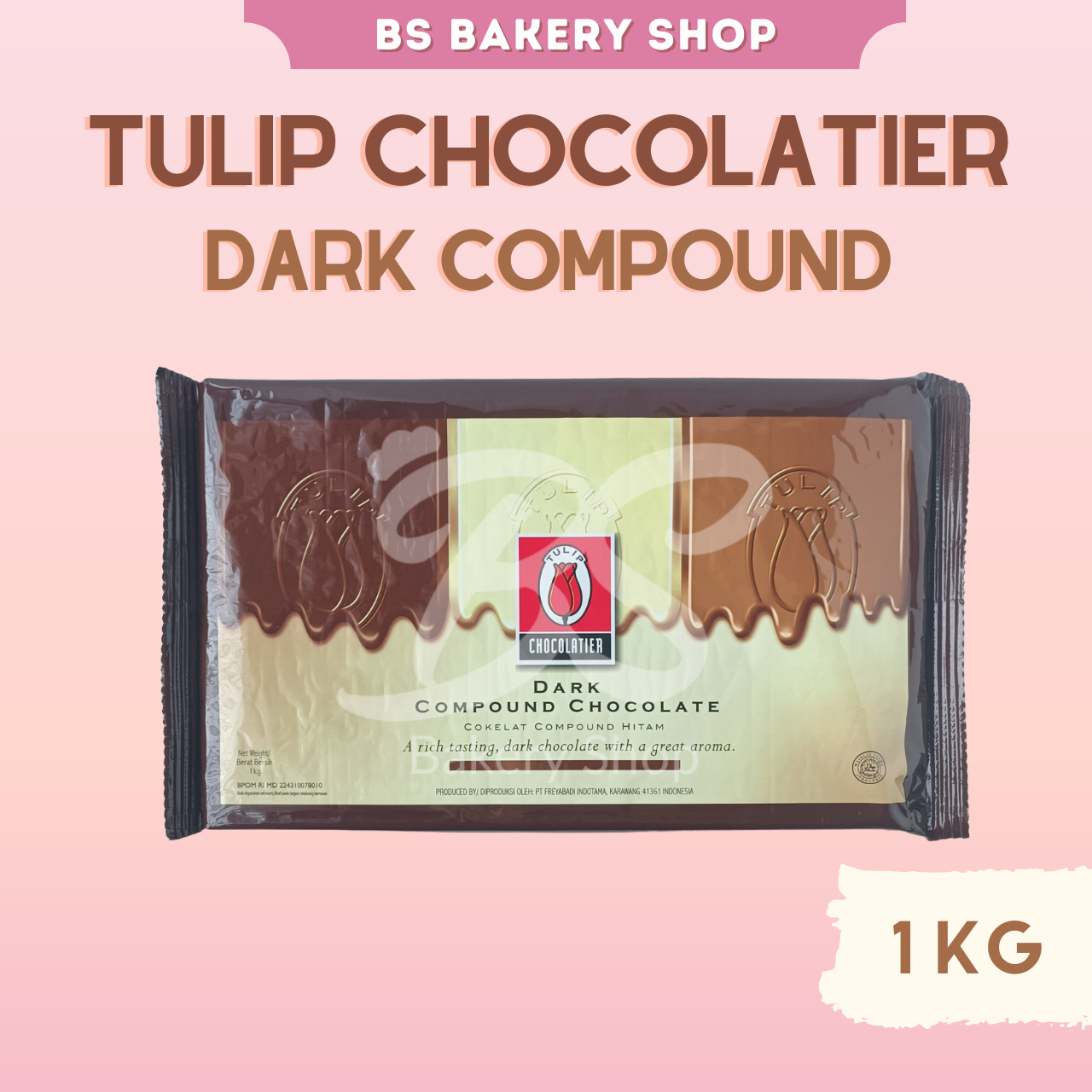 【Tulip Chocolate Compound 1Kg (Dark/White) 】Chocolatier Bar