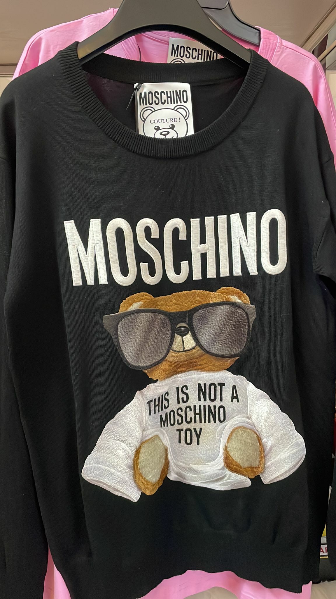 [S] MOSCHINO THIS IS NOT MOSCHINO TOY SWEATSHIRT,BLACK, ZT0901-5200-0555 (SM27)