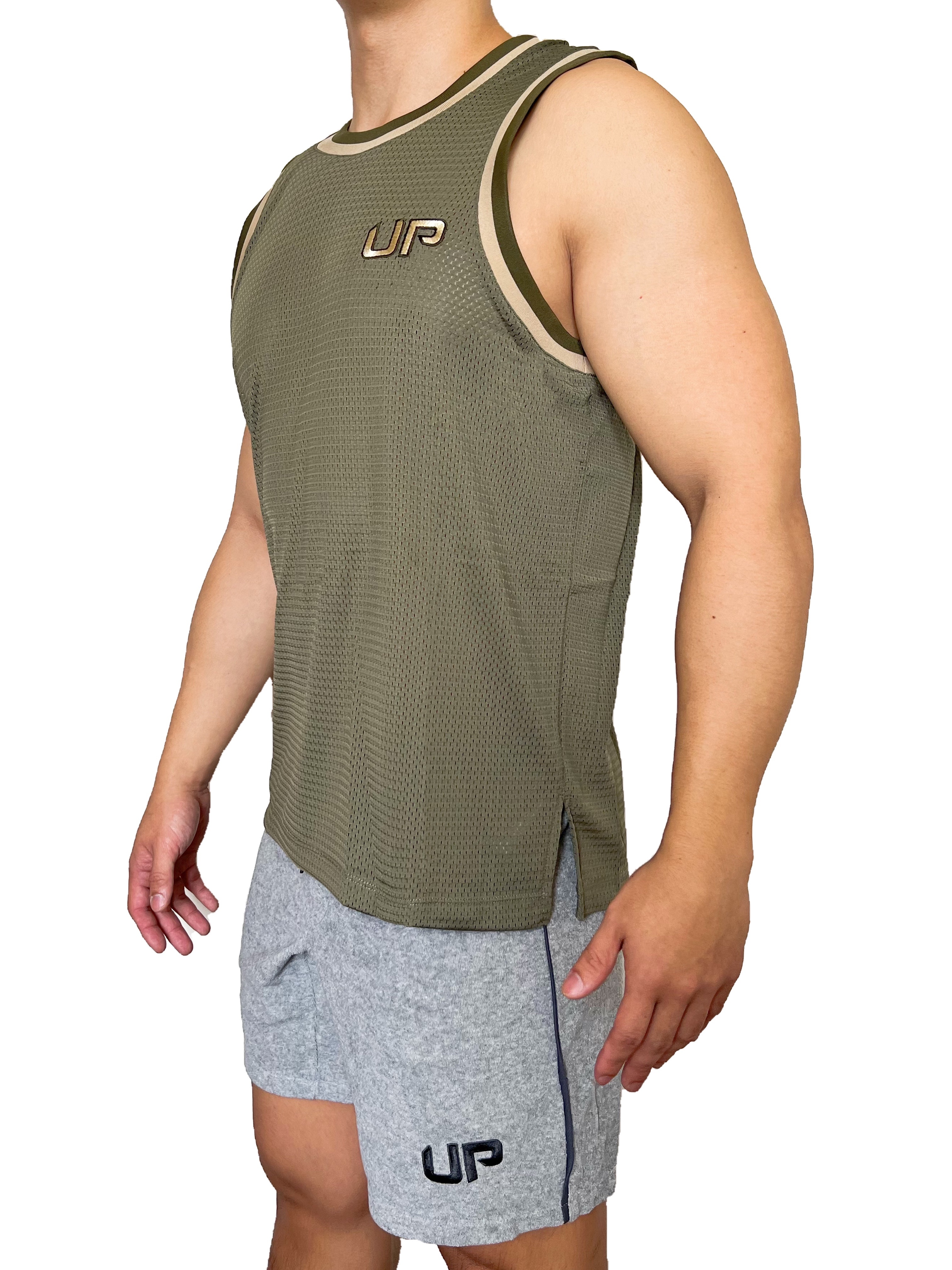 冰感系列 - Team UP 網布背心 軍綠色/橄欖綠